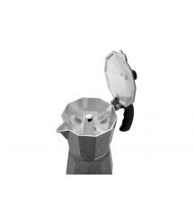 ARDESTO Гейзерна кавоварка Gemini Molise, 9 чашок, сірий, алюміній