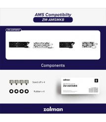 Крепление Zalman для AMD AM5 ZM-AM5MKB, RESERATOR5Z24BLACK/WHITE, RESERATOR5Z36BLACK/WHITE