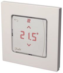 Danfoss Терморегулятор Icon2 RT, Display, +5...35° C, программируемый, проводной, встраиваемый, 24V, белый