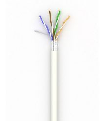 Кабель КВПЭ FTP (4*2*0.51) 4p 24 AWG, Merlion, (CCA), экран для внутр. работ, 305м, White, Corton BOX (350x350x420), Q2