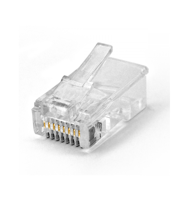 Коннектор RITAR PREMIUM RJ-45 8P8C Cat-5(100 шт/уп.) Q100 (позолоченые контакты)