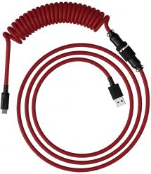 HyperX Кабель USB-A - USB-C спиральный, 1.37м Red/Black
