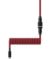 HyperX Кабель USB-A - USB-C спиральный, 1.37м Red/Black
