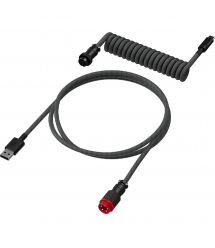 HyperX Кабель USB-A - USB-C спиральный, 1.37м Grey/Black