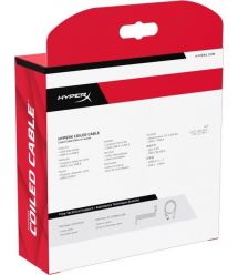 HyperX Кабель USB-A - USB-C спиральный, 1.37м Grey/Black