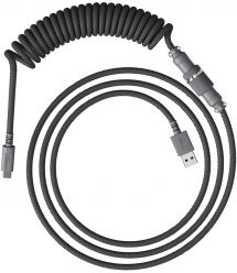 HyperX Кабель USB-A - USB-C спиральный, 1.37м Grey