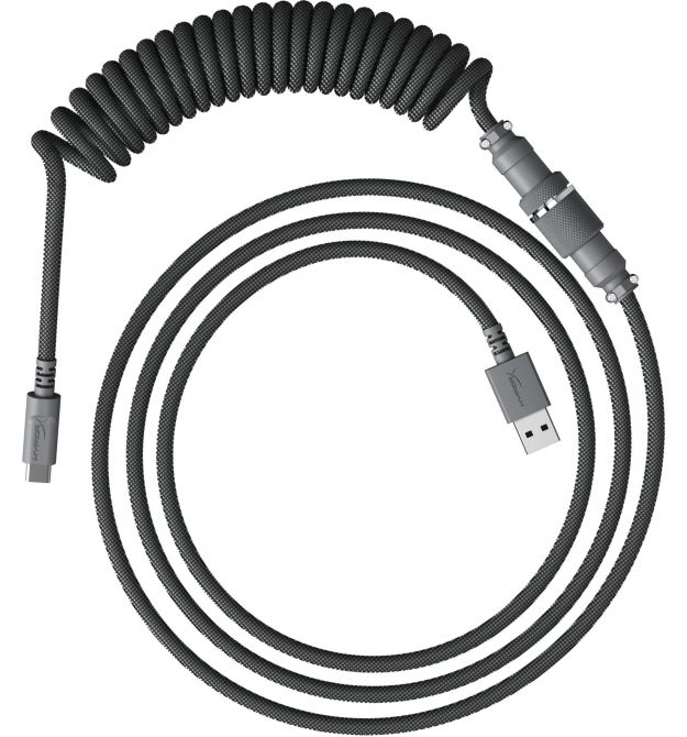 HyperX Кабель USB-A - USB-C спіральний, 1.37м Grey