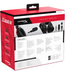 HyperX Гарнитура Cloud III 3.5mm/USB-A/USB-C Black/Red