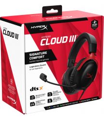 HyperX Гарнитура Cloud III 3.5mm/USB-A/USB-C Black/Red