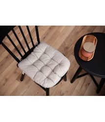 ARDESTO Подушка для стула Oliver, серый, 40х40см, 100% хлопок (нап.холоф.50% пп 50%)