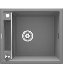 Deante Мойка кухонная Magnetic, гранит, квадрат, без крыла, 560х500х219мм, чаша - 1, врезная, серый
