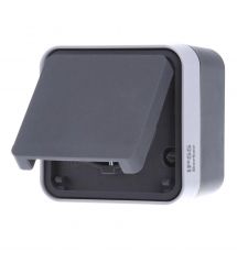 Розетка с з-к IP55, серая, 16А-250В W.1