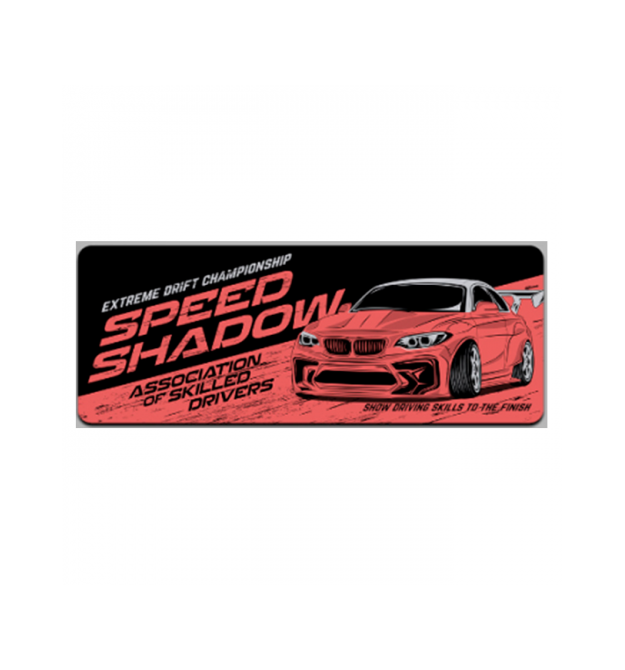 Килимок 300*700 тканинний Speed ​​shadow з боковою прошивкою, товщина 2 мм, колір Dark red, Пакет