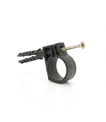 Обойма з ударним шурупом для гофри - труби чорне 20-22мм (пач. 50шт. ціна за пачку)