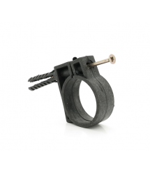 Обойма з ударним шурупом для гофри - труби чорне 32-34мм (пач. 25шт. ціна за пачку)