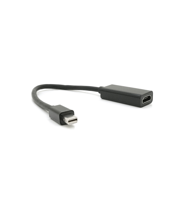 Конвертер mini Display Port (тато) на HDMI(мама) 10cm, Black, 4K - 2K, Пакет