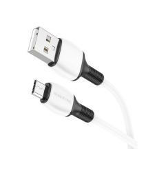 Кабель Borofone BX84, USB-Micro, 2.4A, довжина 1м, White, BOX