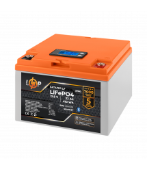 Аккумулятор LP LiFePO4 12,8V - 32 Ah (410Wh) (BMS 40А/32A) пластик LCD Smart BT
