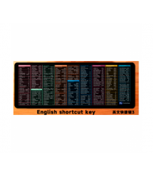 Килимок 300*700 тканинний English Shortcut keys-2 з боковою прошивкою, товщина 2 мм, Black, Пакет