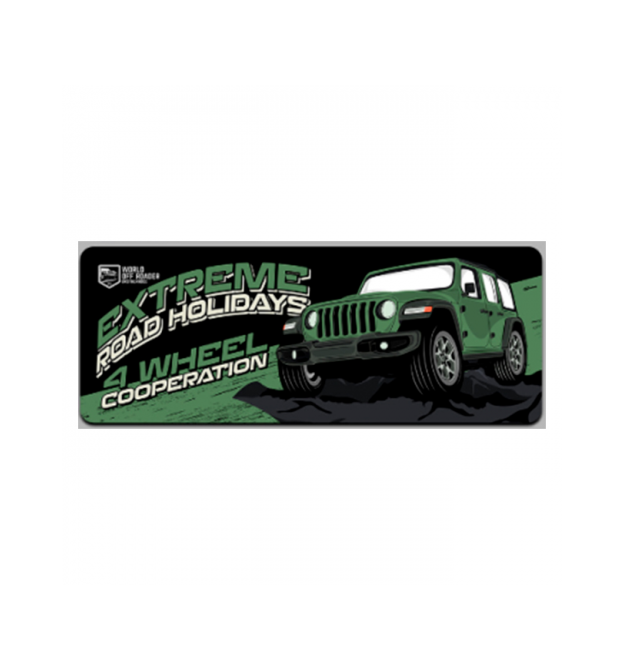 Килимок 300*700 тканинний Extreme road holidays з боковою прошивкою, товщина 2 мм, Dark green, Пакет