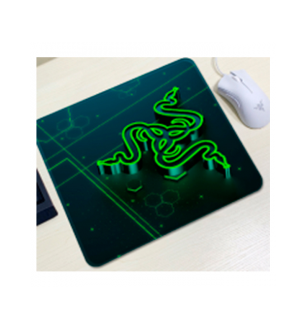 Килимок 200*240 тканинний RAZER 10, товщина 2 мм, колір Black - Green, Пакет