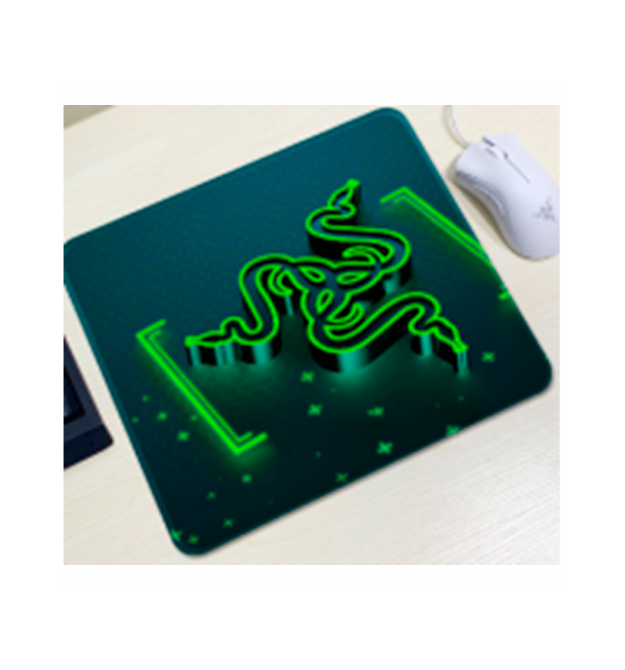 Килимок 200*240 тканинний RAZER 9, товщина 2 мм, колір Black - Green, Пакет