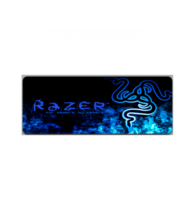 Килимок 400*900 тканинний RAZER 25 з боковою прошивкою, товщина 2 мм, колір Black - Blue, Пакет