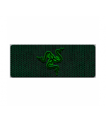 Килимок 400*900 тканинний RAZER 26 з боковою прошивкою, товщина 2 мм, колір Black - Green, Пакет