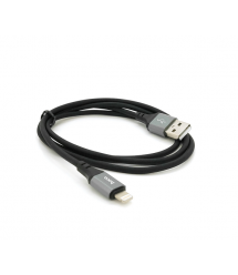Кабель Hoco X86, Lightning-USB, 2.4A, довжина 1м, Black, BOX