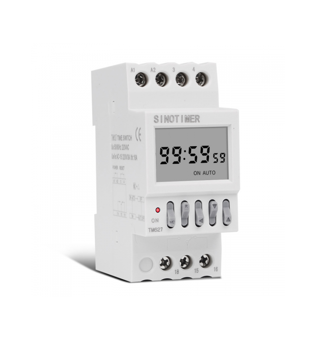 Реле часу Sinotimer TM627, на DIN-рейку, LCD, програмований, 16А, 220V, 82х68х36 мм