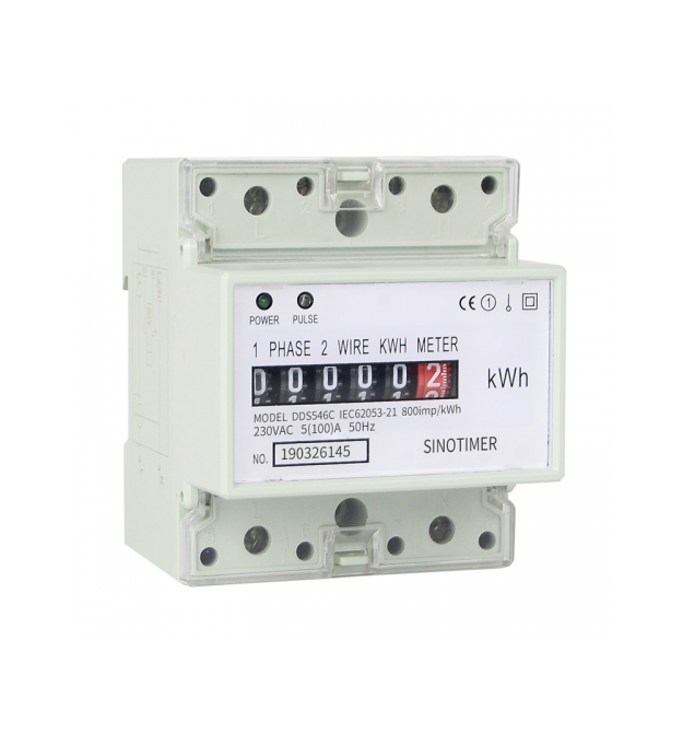 Однофазний електричний лічильник DDS546C, на DIN-рейку 4P, 220 В, 100 А, однотарифний