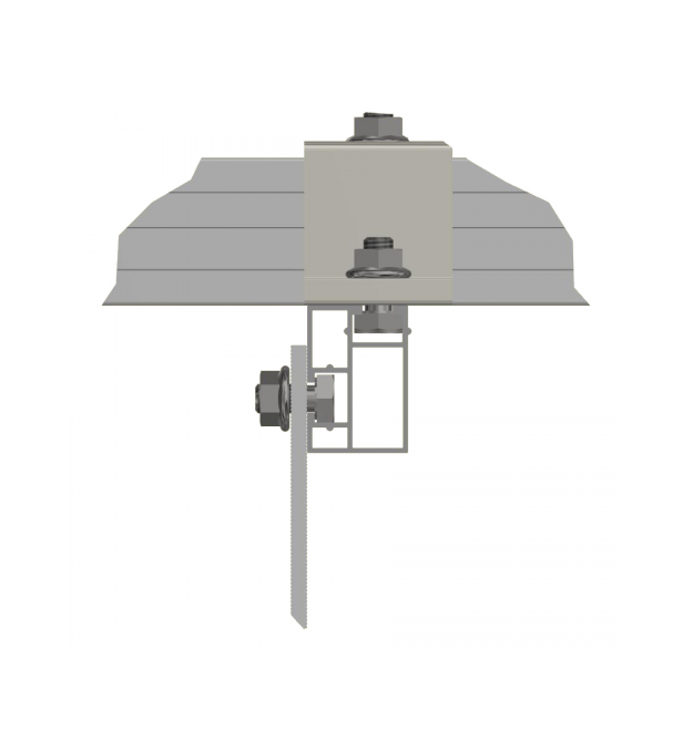 Комплект кріплень для похилої покрівлі НА 7 ФОТОМОДУЛУЙ - розмір модуля(2278х1133х35)(алюміній)