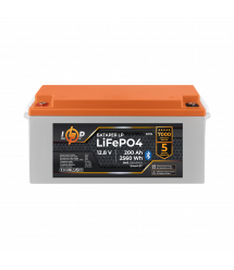 Акумулятор LP LiFePO4 12,8V - 200 Ah (2560Wh) (BMS 200A/100А) пластик Smart BT