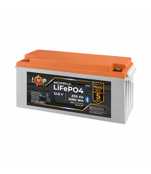 Акумулятор LP LiFePO4 12,8V - 200 Ah (2560Wh) (BMS 200A/100А) пластик Smart BT