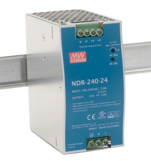 Блок питания на Din-рейке Mean Well NDR-240-24