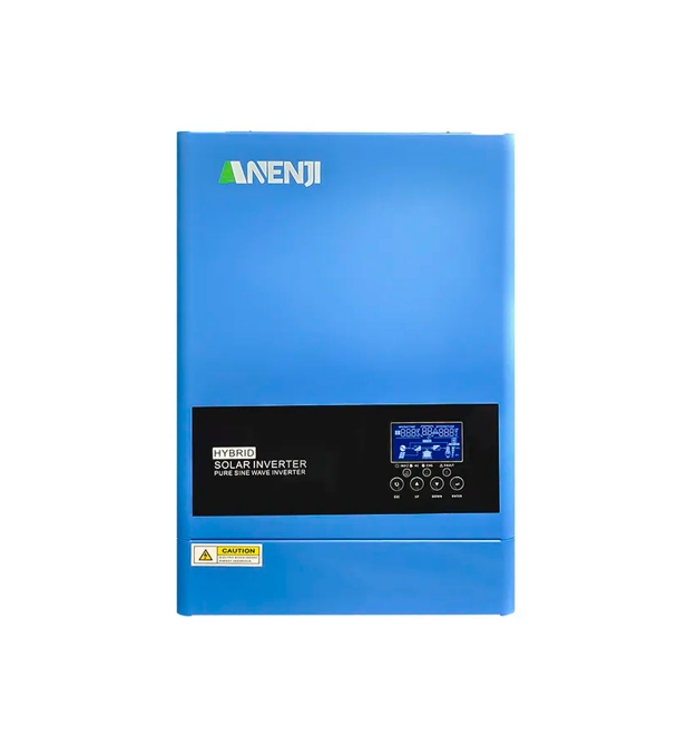 Гібридний інвертор ANENJI 6,2KW, 6200VA - 6200W, 48V, струм заряду 120A(max), 170-280V, МРРТ60-500VDC, 438x295x105mm, 8,7 kg