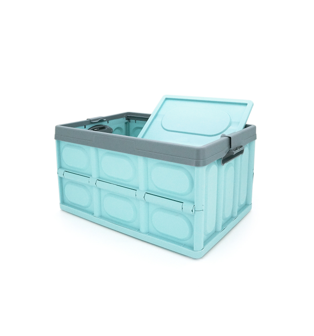 Органайзер пластиковий з кришкою у багажник автомобіля, 500x350х290mm, Blue