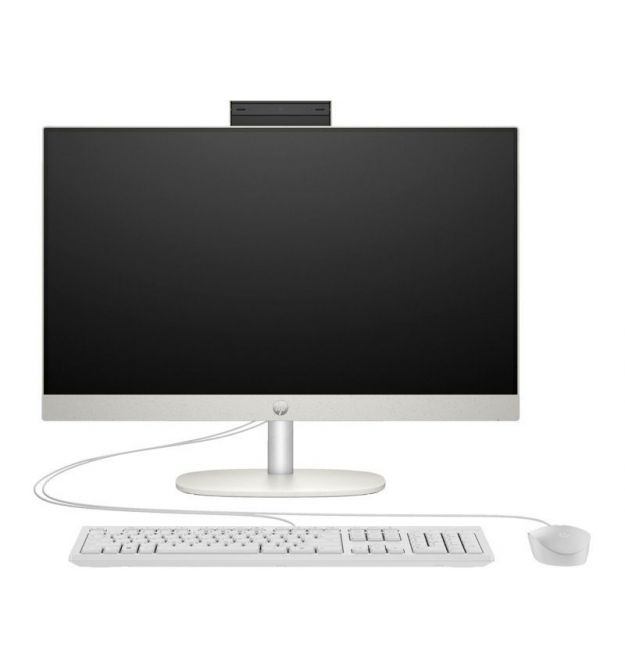 HP Комп'ютер персональний моноблок 240-G10 23.8" FHD IPS AG, Intel i5-1335U, 16GB, F512GB, UMA, WiFi, кл+м, 3р, Win11P, білий