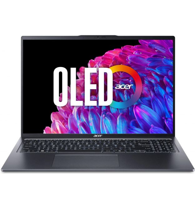 Ноутбук Acer Swift Go 16 SFG16-72 16" 3.2K OLED, Intel U5-125H, 16GB, F512GB, UMA, Lin, серый