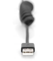 Digitus Кабель USB 2.0 (AM/CM) spiral 0.32, 1.0м, черный