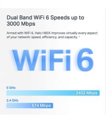 Маршрутизатор MERCUSYS HALO H80X 3PK AX3000 3xGE LAN/WAN MESH (HALO-H80X-3-PACK)