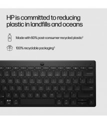 Клавіатура HP 350 Compact Multi-Device BT UKR black