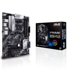 ASUS Материнcкая плата PRIME B550-PLUS sAM4 B550 4xDDR4 M.2 HDMI DP ATX
