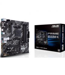 ASUS Материнcкая плата PRIME B550M-K sAM4 B550 4xDDR4 M.2 HDMI DVI D-Sub mATX