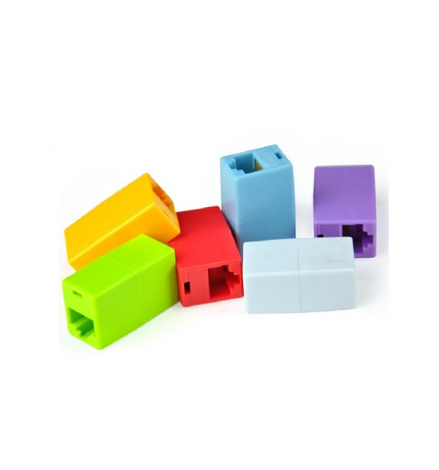 Соединитель RJ45 8P8C мама / мама RJ45 для соединения кабеля, фиолетовый, Q100 