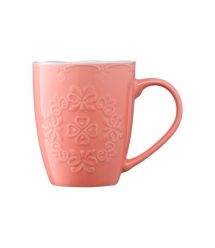 ARDESTO Чашка Barocco, 330 мл, розовая , фарфор