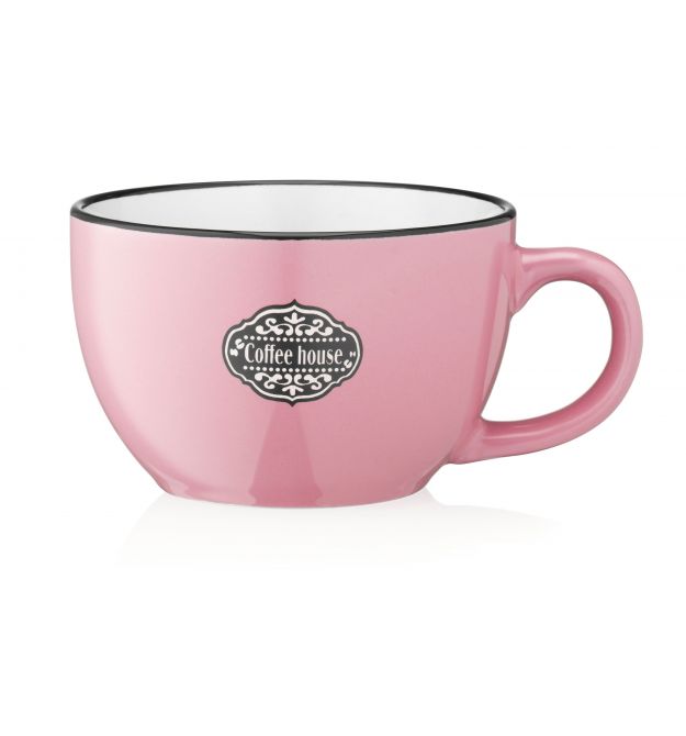 ARDESTO Чашка Floerino, 480 мл, розовая, керамика ARDESTO Чашка Floerino, 480 мл, розовая, керамика