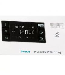 Whirlpool Стиральная машина фронтальная, 10кг, 1400, A+++, 60см, дисплей, пар, инвертор, люк черный, белый