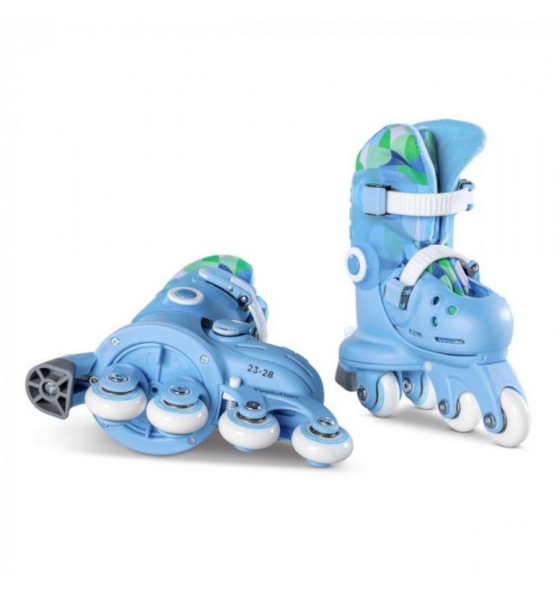 YVolution Роликовые коньки Switch Skates Голубые