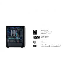 SilverStone Корпус FARA FA511Z-BG, без БП, 2xUSB3.0, 3x120mm ARGB fan, TG Side Panel, ARGB light strip, ATX, Black